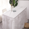 White Solid Color Plastic Pe/Peva Table Skirt